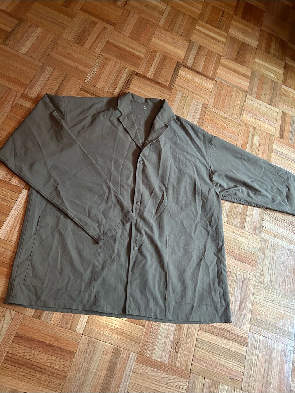 MUJI lightweight overshirt size Large relaxed fit